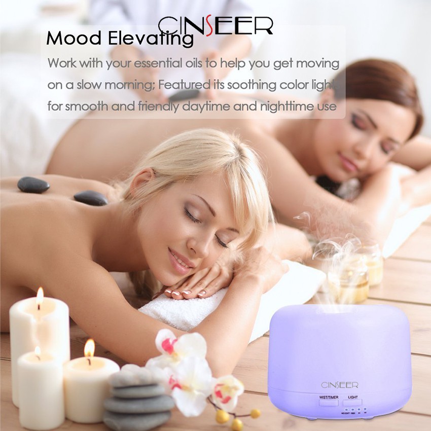CINSEER humidifier air 300ml aromaterapi diffuser dengan remote (tidak free oil)-1