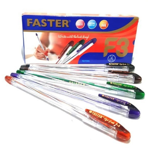 

BOLPEN FASTER HITAM F3 ISI 12