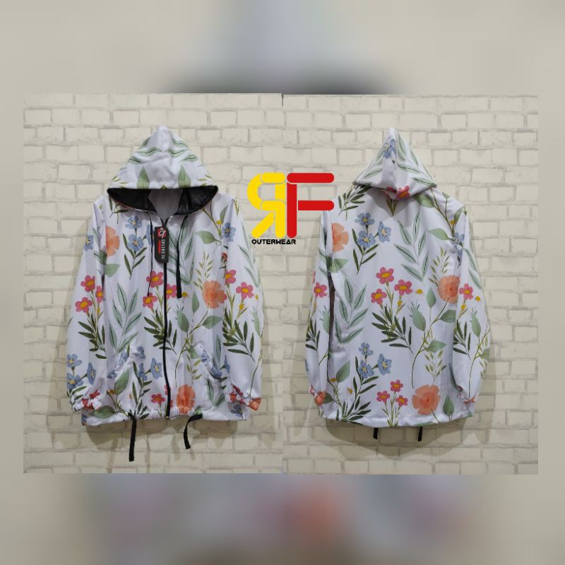 JAKET SEPEDA WANITA / JAKET WANITA MOTIF BUNGA / JAKET WANITA PRINTING