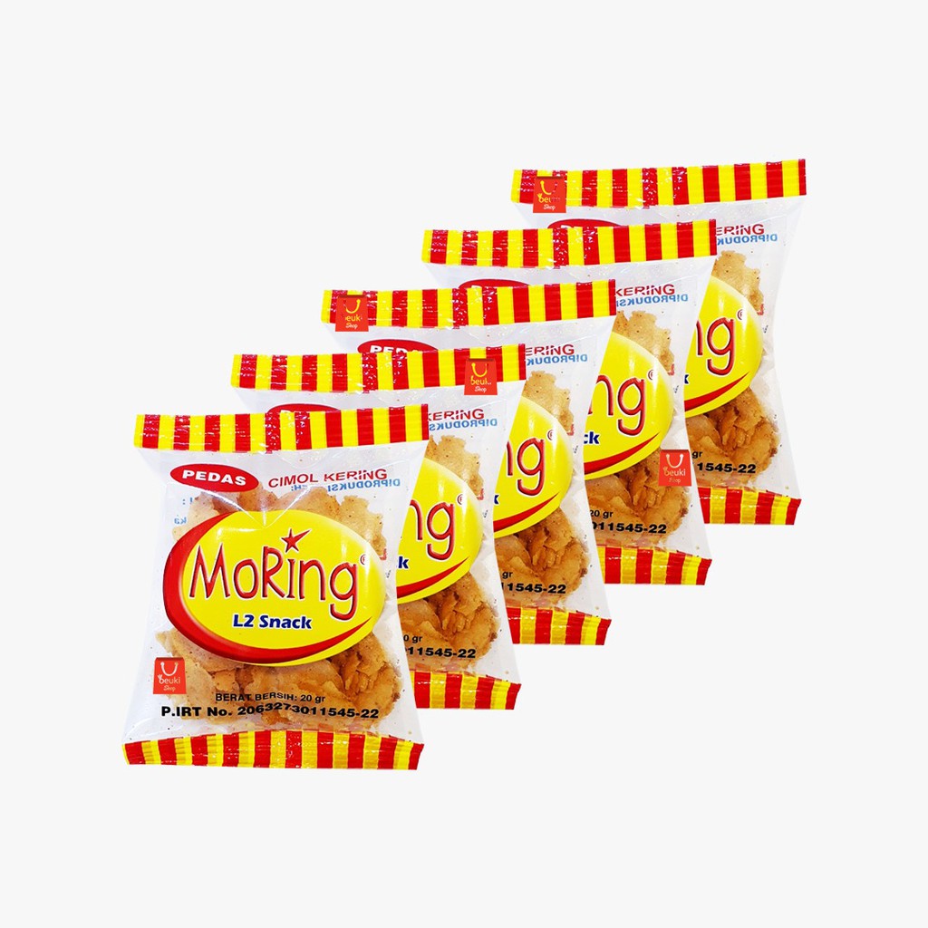 

5PCS L2 Moring Mini Pedas Snack Cimol Kering Khas Bandung - 5pcs x 20gr