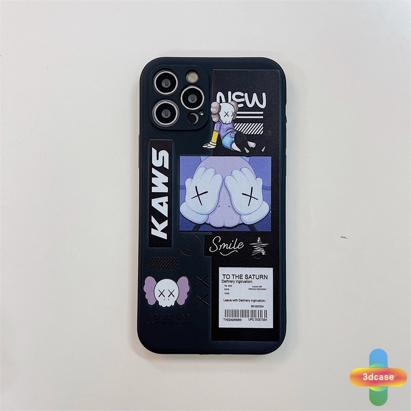 Soft Case Tpu Motif Kaws Untuk Infinix Hot 10s 10 Play Hot 10 10t 10i S4 9 Pro 11 Plus Hot 9 11 Play 11 11S NFC Infinix Smart 4 5 Pro 3 Plus Infinix Note 8 10 Tencno Spark 5 PRO A54 A15 A9 A5 Couple Straight Cube Soft Phone Case