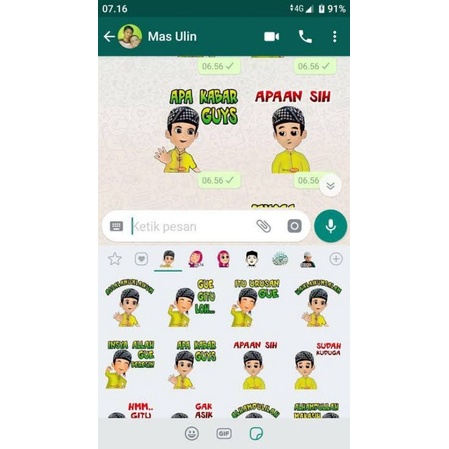 CUSTOM STICKER REKENING WHATSAPP (WA)