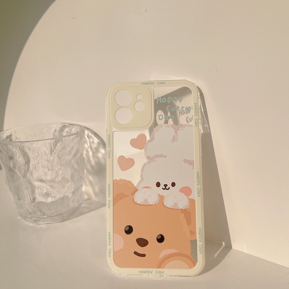 IPHONE Casing Handphone TPU Kartun Kelinci Beruang Lucu Untuk Iphone7 8 PLUS X XR Xs11 12 13 14 MINI PRO MAX