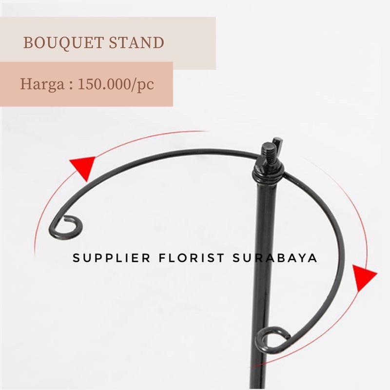 STAND STANDING HAND BOUQUET PENOPANG PENYANGGA CAGAK BUNGA TANGAN UNTUK FOTO BAHAN BESI