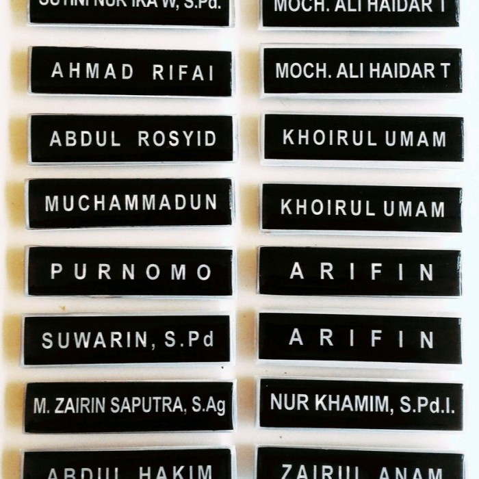 

Bergaransi Nametag Pns Nama Dada Ukir Nama Dada Grafir Papan Nama Sekolah Berkualitas