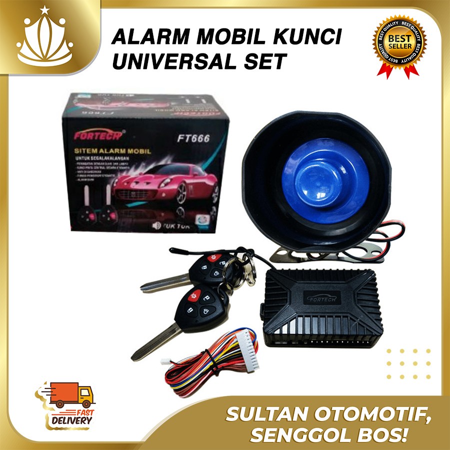 Alarm Mobil Tuk Tuk TukTuk FORTECH FT666 Model Kunci Innova Universal