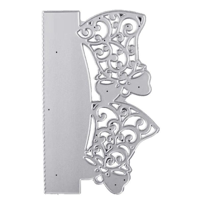 Cetakan Stensil Cutting Dies Motif Lonceng Natal Hollow Bahan Metal Untuk Scrapbook / Craft DIY