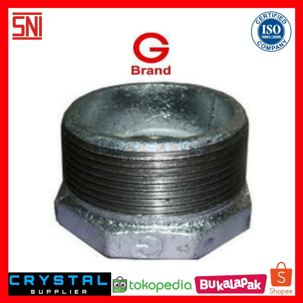 VLOK RING GALVANIS BESI 2 1/2 x 3/4" G BRAND DRAT BSPT VERLOP BUSHING