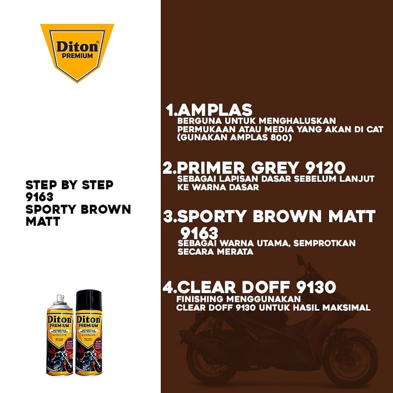 DITON PREMIUM Sporty Brown Matt Y9163 400 ml