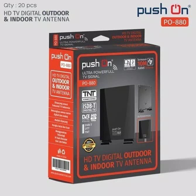 Antena Tv Push on Po-880 hd tv digital outdoor & indoor tv antena