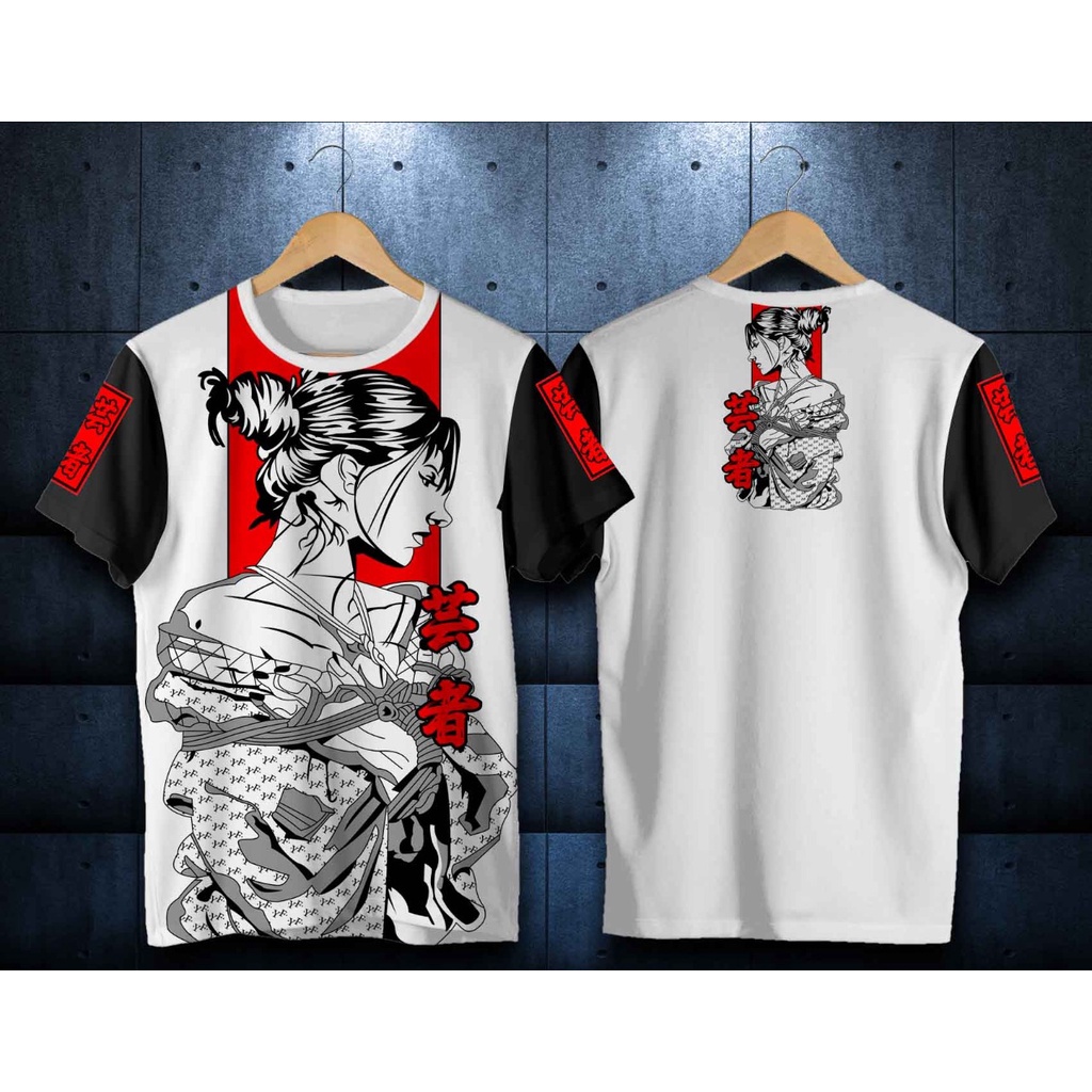 Kaos Gold Dragon / kaos tshirt geisha kombinasi / kaos distro design jepang / kaos unisex / kaos len