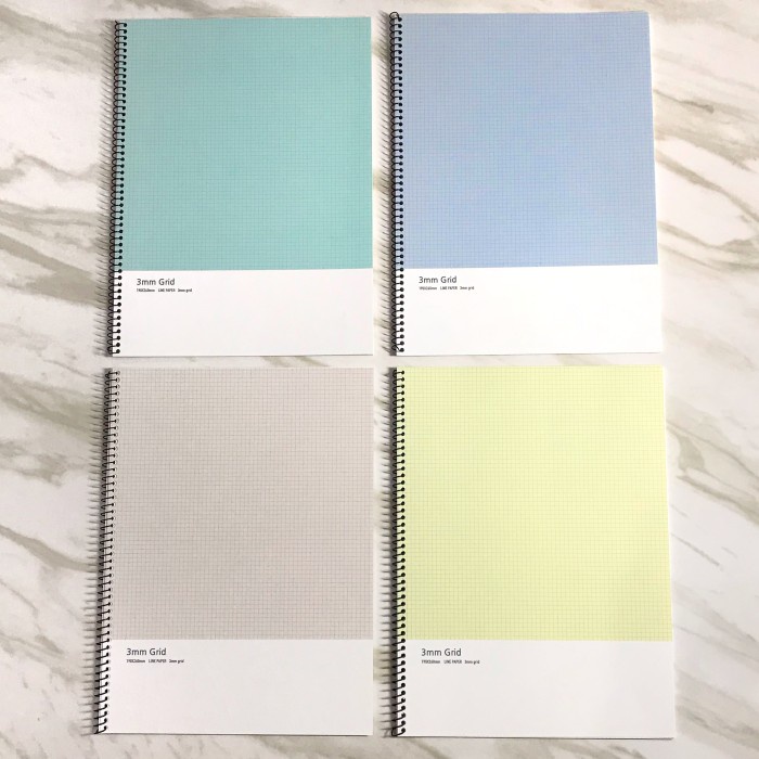 

[RESTOCK] Buku tulis grid kotak pastel B5