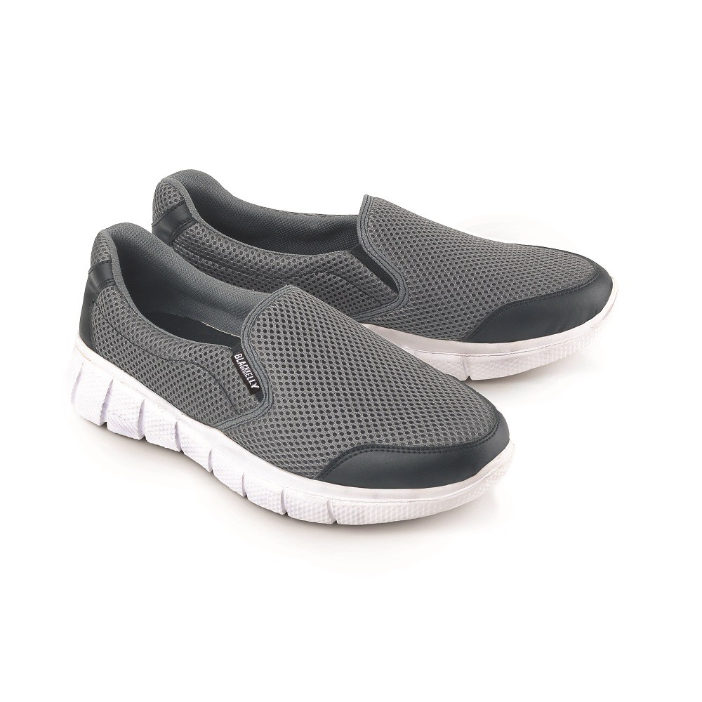 BISA COD [BCL 331] SEPATU SNEAKERS TANPA TALI PRIA /SEPATU PRIA DISTRO ORIGINAL BLACKKELLY