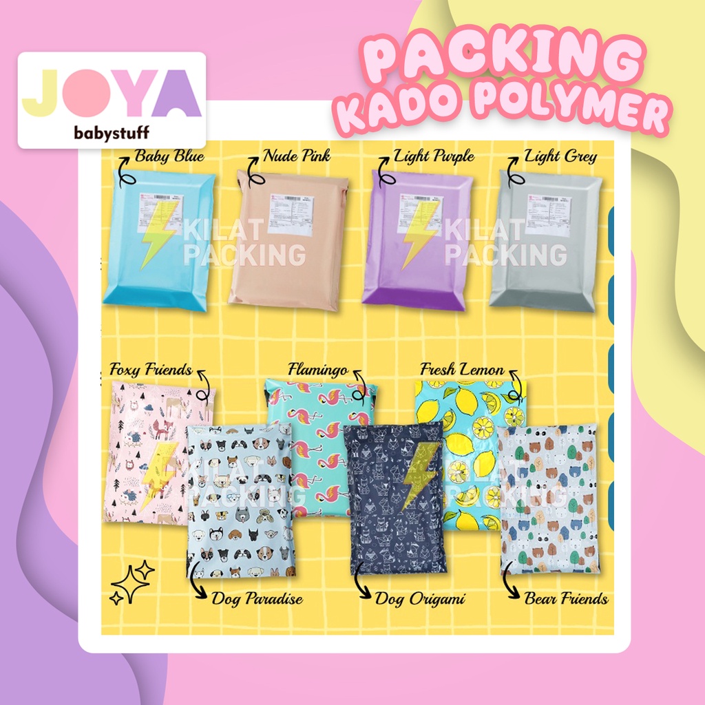 

❤️JOYA BABYSTUFF ❤️ PACKING POLYMER - Packing untuk kado - packing fashion - packing motif - packing motif bahan plastik