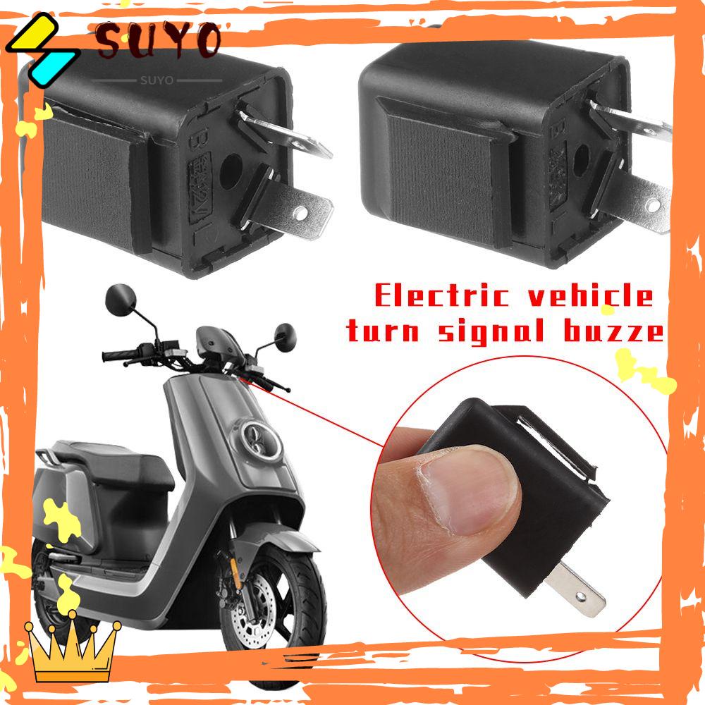 SUYO 1/2pcs Electric Tricycle Buzzer Adjustable LED Flashers Electric Vehicle Accessories 2Pins Buzzer