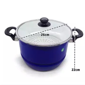 FM - Panci Maspion Stock Pot Ceria ECO Steamer 26 cm + Tutup Kaca serbaguna