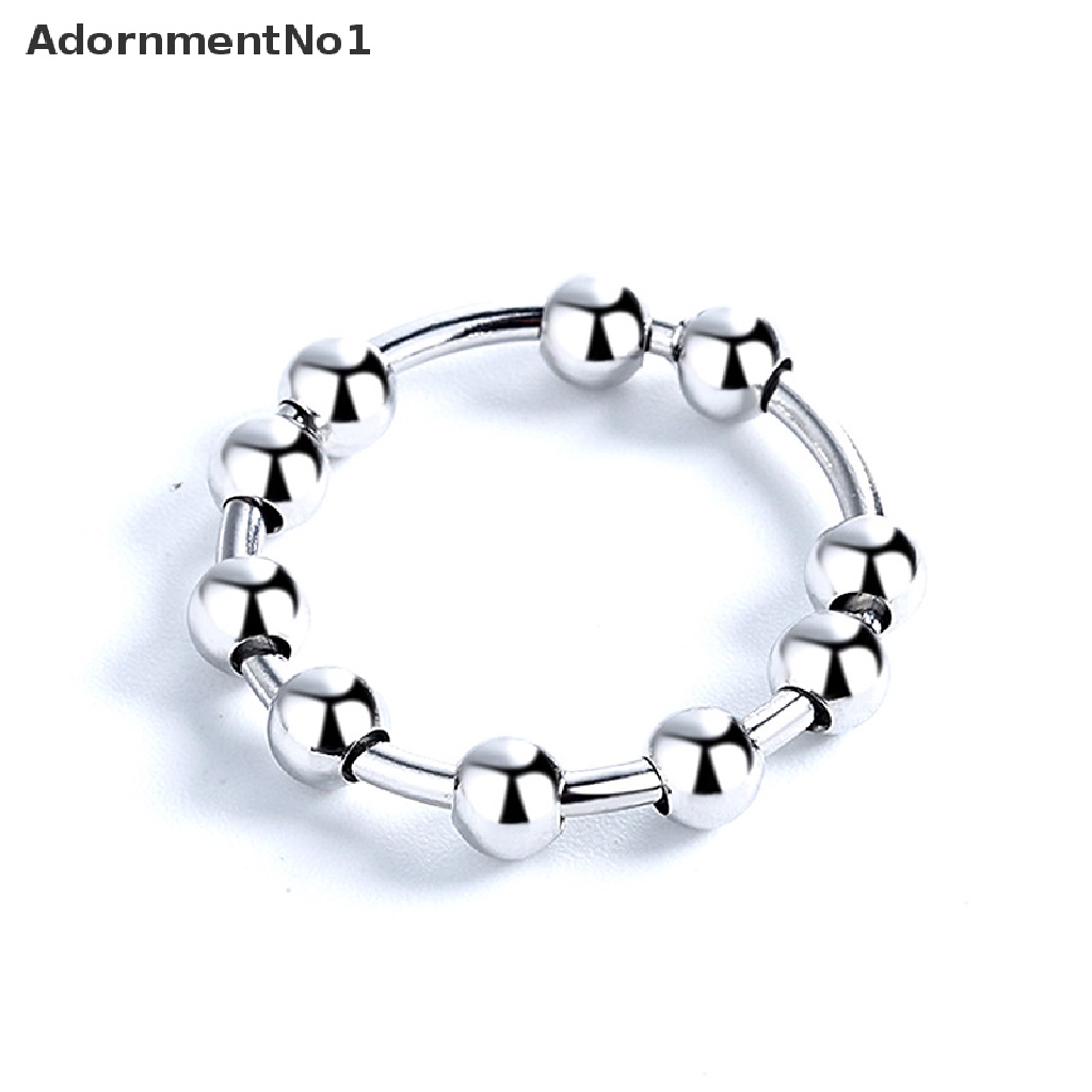 (AdornmentNo1) Cincin Manik-Manik Geometri Anti Stress Untuk Pria / Wanita