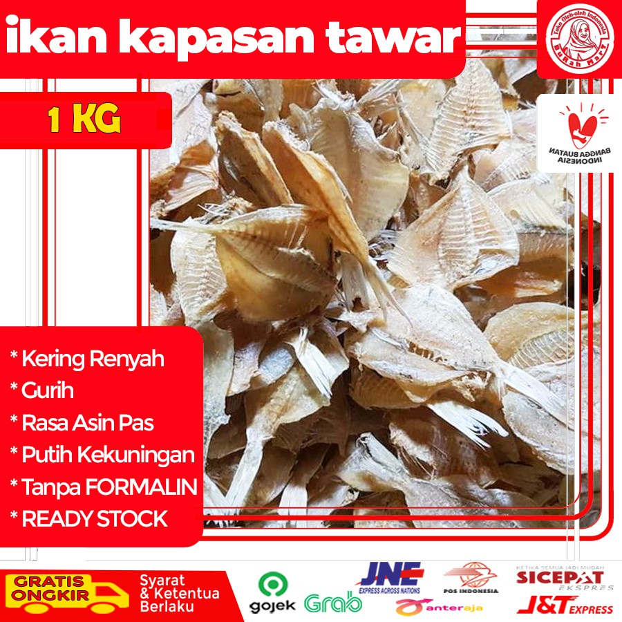 

Ikan Kapas-kapasan Kapasan Tawar Garing Gurih Renyah Kriuk Super 500 Gram