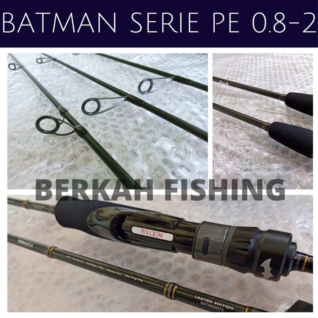 ROD BATMAN SERIES PE 0.8 - 2 Spinning BULLZEN ORIGINAL BERHOLOGRAM DISTRIBUTOR RESMI