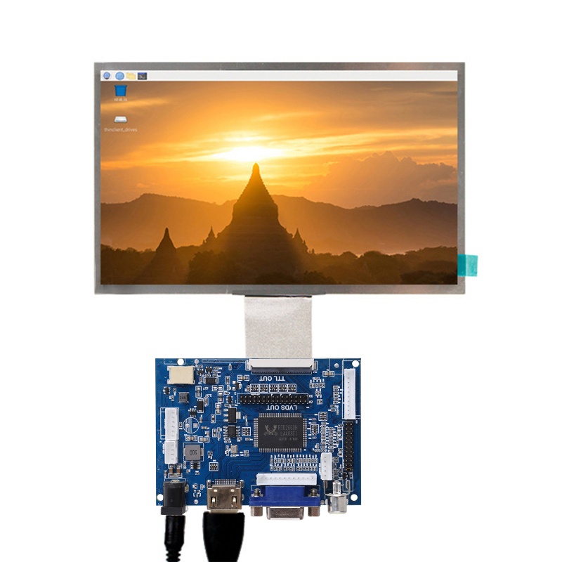 Btsg Layar LCD TTL LVDS Controller VGA 2AV 50PIN Untuk AT070TN90 AT070TN92 AT070TN94 Papan Driver Universal