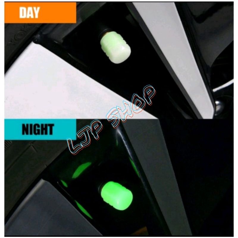 TUTUP PENTIL NYALA GLOW IN THE DARK MOTOR MOBIL SEPEDA