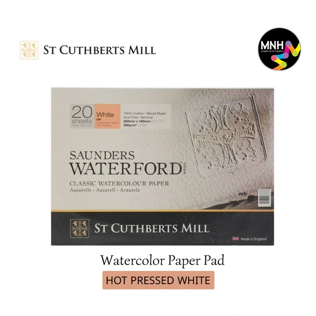 

Saunders Waterford Watercolor Paper - Hot Pressed (White) - 410x310mm