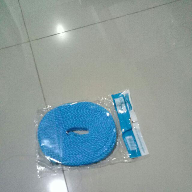 (65 Gr) Hsi Tali Jemuran 5 Meter Praktis Lubang Jemur Hanger Gantung Anti Jatuh