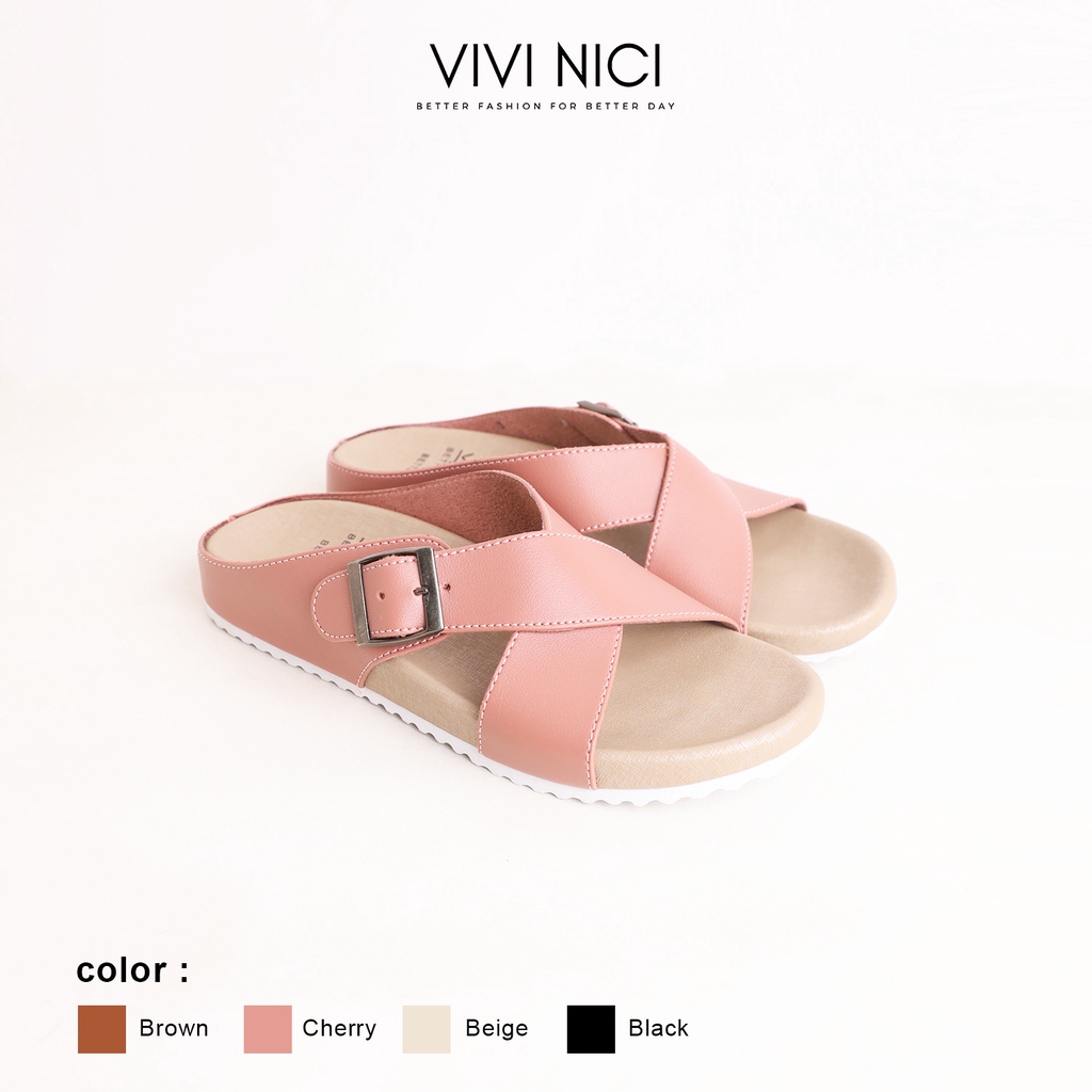 Vivi Nici - Kaiya Sandal Wanita-Cherry