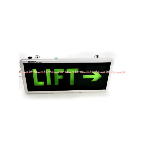 Krisbow Sign Board Green Led Lift Papan Penunjuk Arah Lift Dua Sisi Pakai Lampu Green Light Lif Kris