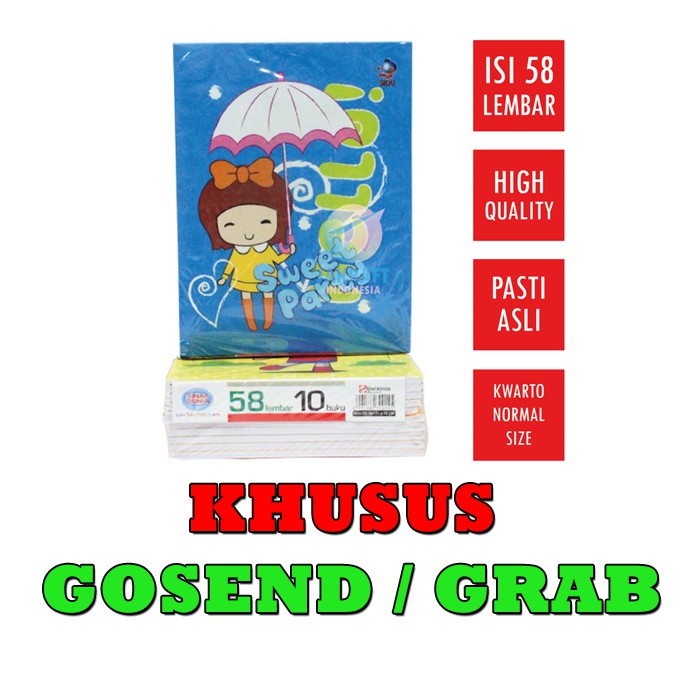 

Buku Tulis Sinar Dunia isi 58 lembar/ Sidu 58 KHUSUS GOSEND/GRAB