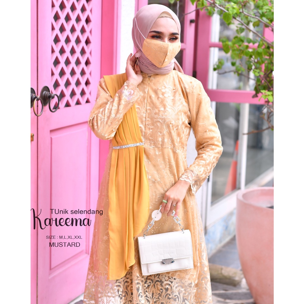 (COD) - SETELAN KEBAYA MODERN - SET TUNIK TILLE MODERN - BAJU KEBAYA MODERN - KEBAYA WISUDA - ATASAN KEBAYA BRUKAT - BAJU KEBAYA - KEBAYA BROKAT - KEBAYA SELENDANG- KEBAYA WISUDA - TUNIK TILLE SELENDANG - KEBAYA TUNIK - KEBAYA MODERN BY KIRANAOL-Gold