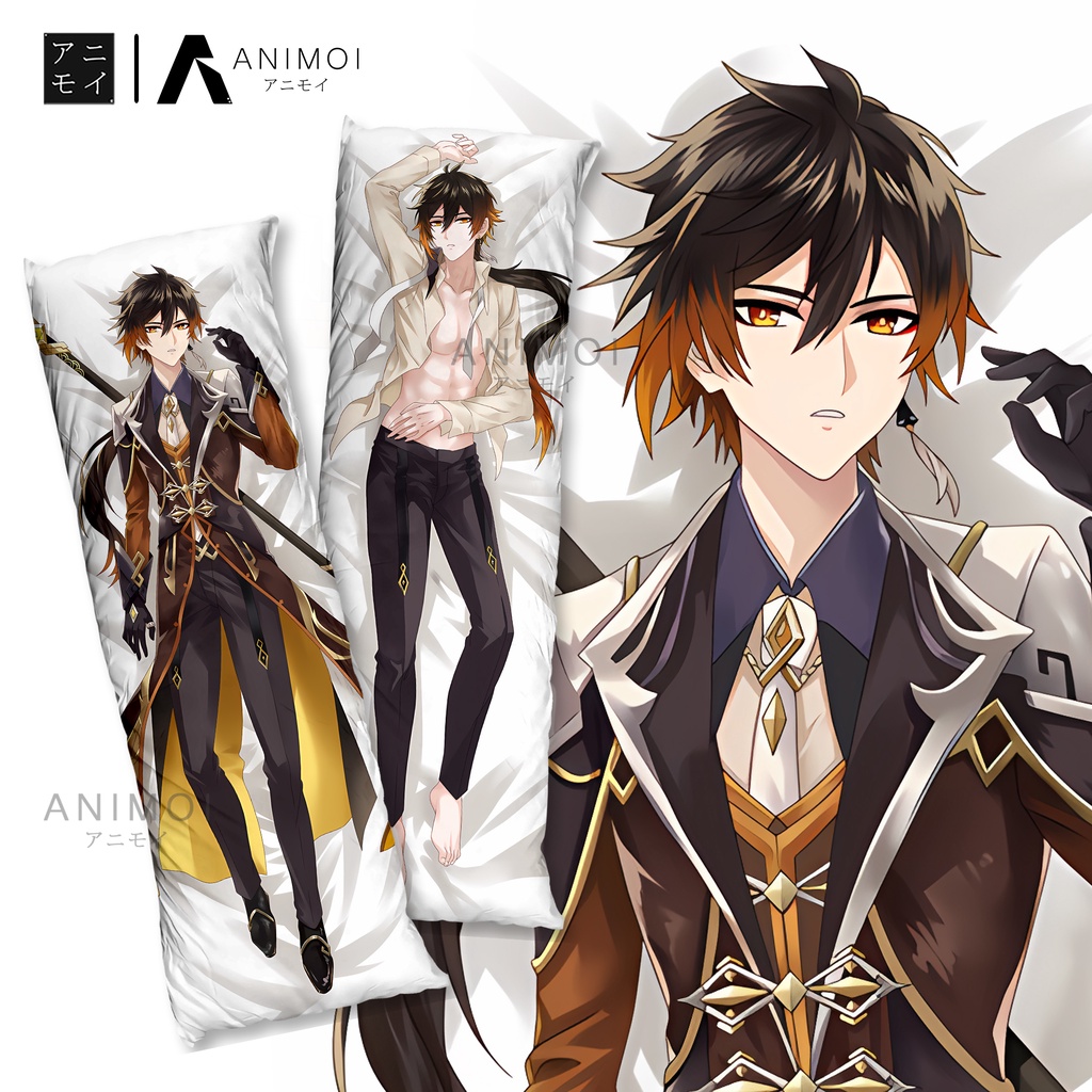 Sarung Bantal Dakimakura Anime Game || Genshin Impact || Zhongli