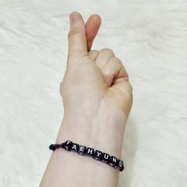 BUY 1 GET 1 (DAPAT DUA GELANG) GELANG NAMA BLACK MONOCHROME SERIES