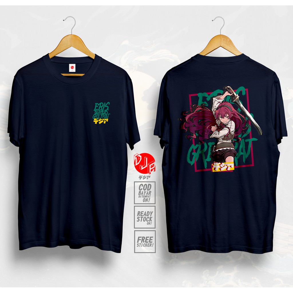 Kaos ERIS BOREAS GREYRAT MUSHOKU TENSEI WAIFU TSUNDERE BAJU JEPANG ANIME MANGA T-Shirt DJA CLOTH