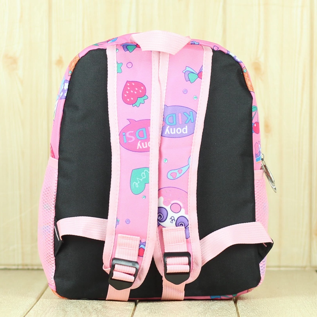 Tas Ransel Backpack Anak Perempuan Laki laki Import Pony Pink Sekolah TK SD PAUD Kecil Mini Impor Karakter Kartun Embos