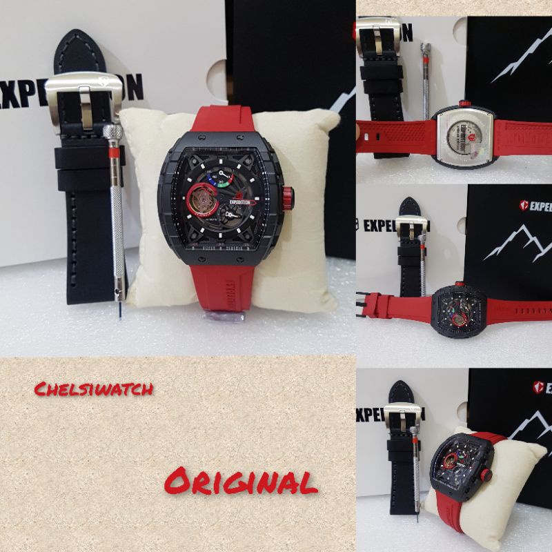 Jam Tangan Pria Expedition E 6782 Otomatis Merah Original