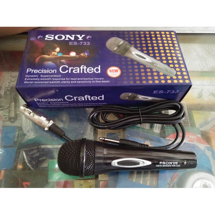 Microphone - Micropon Kabel sony es-733 -hitam-suara mantap