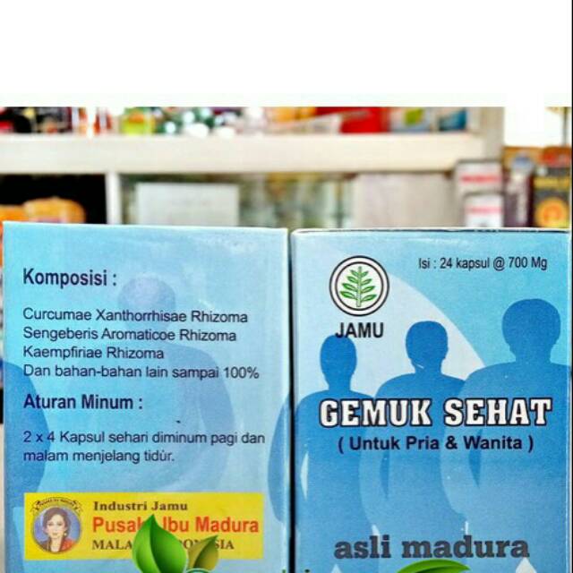 

OBAT GEMUK SEHAT PUSAKA MADURA NAFSU MAKAN & GEMUK BADAN JAMU RAMUAN SEHAT HERBAL ASLI