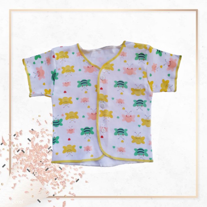 [6 PCS ] Baju Bayi Lengan Pendek motif Newborn