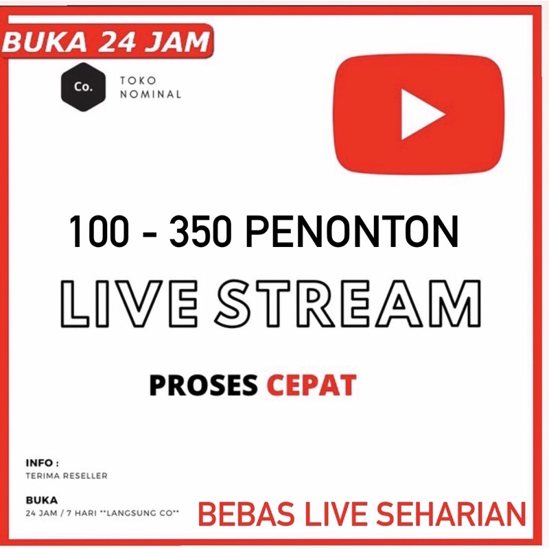 24JAM VIEWS LIVE STREAM YOUTUBE REAL - JUAL JASA PENONTON LIVE CEPAT