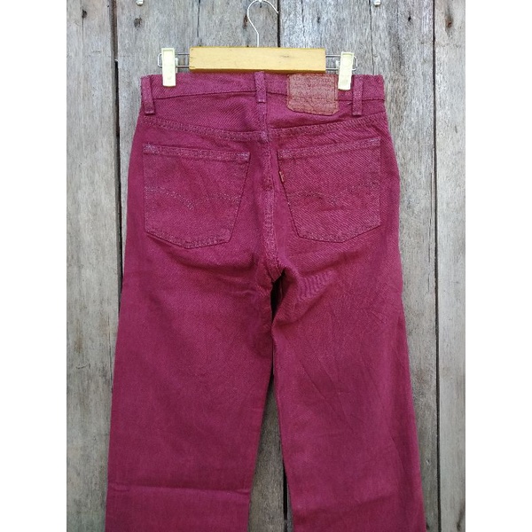 levis 501 merah maroon size 28 second original preloved