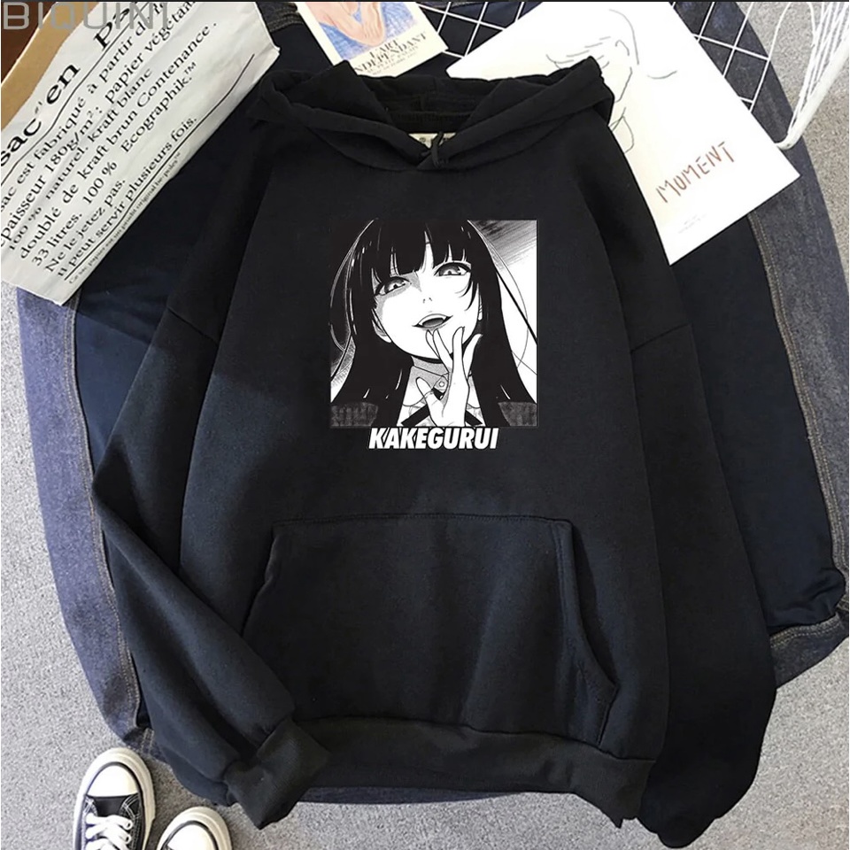 Kakegurui Anime women Jumper Hoodie II Sweater Hoodie Anime II Sweter Oblong Topi Sz M - XL ( Pria &amp; Wanita / Anak &amp; Dewasa )