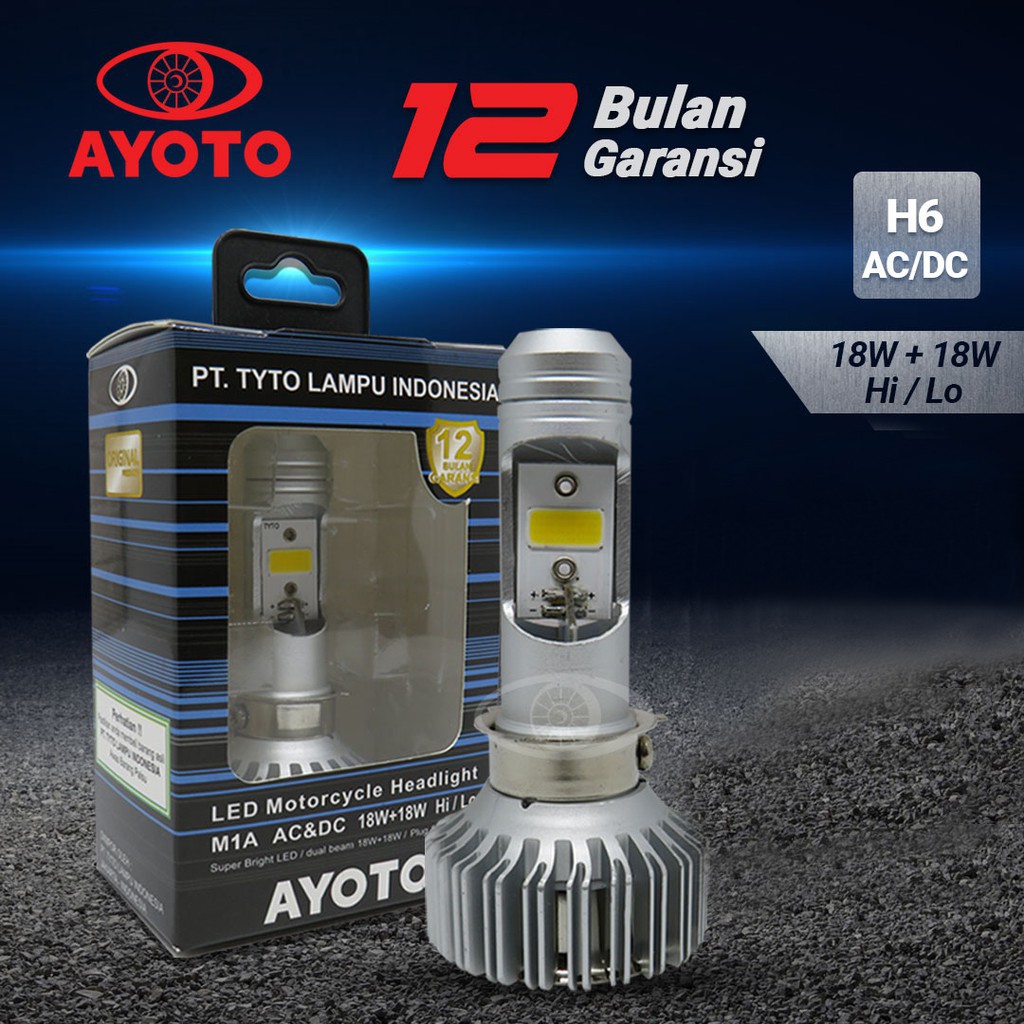 [ ORIGINAL ] Lampu motor depan AYOTO LED M1A H6 AC DC motor bebek matic AC DC(12bulan garansi)-7