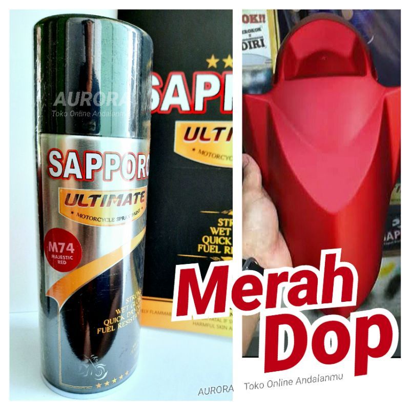 Cat Pilok Sapporo M74 Majestic Red Merah Doff Dop Matte 400ml Pylox Saporo Otomotif