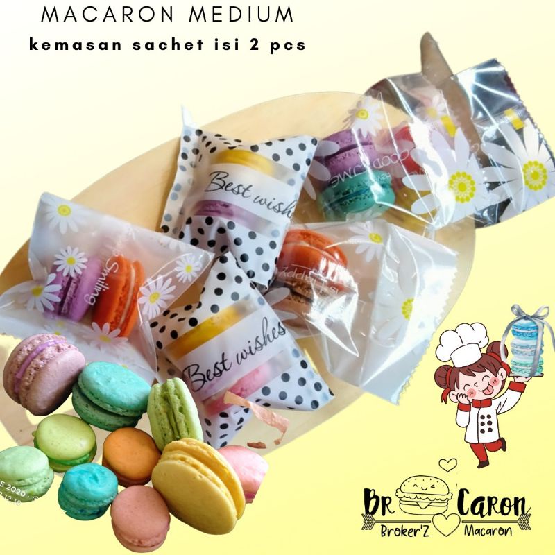 

Macarons ukuran medium free gluten isi 2pcs, babby isi 3pcs