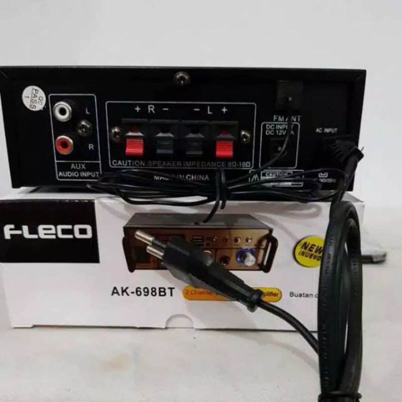 COD✓POWER AMPLIFIER BLUETOOTH FLECO AK-698BT STEREO//AMPLI MURAH FLECO Ak-689BT