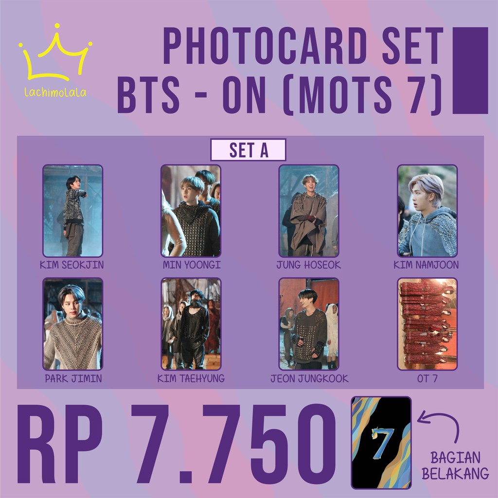 PHOTOCARD SET BTS BEHIND ON (MOTS 7)