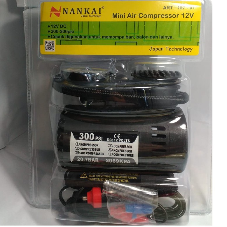 KOMPRESOR MINI NANKAI (197-01) / COMPRESSOR 12V BAN MOBIL MOTOR NANKAI ORIGINAL