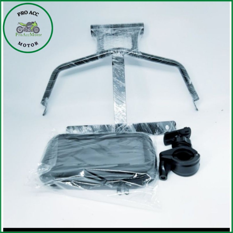 paket breket holder dan holder HP waterproof Yamaha new nmax 2020 (COD)