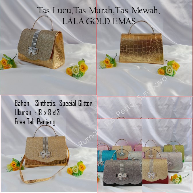 Tas Lucu,Tas Murah,Tas Mewah,LALA GOLD EMAS